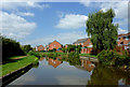 Canal and housing at Little Stoke, Staffordshire