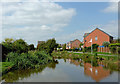 Canal and housing at Little Stoke, Staffordshire