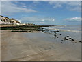 Beach and chalk cliffs at South Cliff