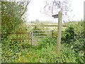 Upper Burgate, gate & signpost