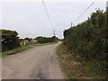 The road outside Higher Predannack cottage