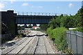 SP5922 : Railway bridge over the line by Steve Daniels