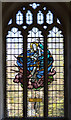 TQ9644 : Stained glass window, St Margaret's church, Hothfield by Julian P Guffogg