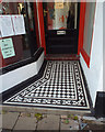 Tiled floor to a barber?s shop entrance, Brunswick Street, Teignmouth