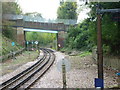 The line leaving Chesham station