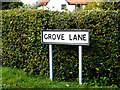 TM2162 : Grove Lane sign by Geographer