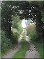 Private farm lane leading south from the Shaughan Road