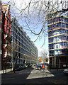 TQ2781 : Scaffolding almost the length of Transept Street, Marylebone, London by Robin Stott