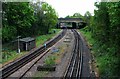 Railway tracks south of Wellesley Road, Chiswick, London