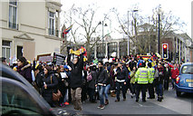 TQ2678 : Protest by the Venezuelan Embassy, Exhibition Road, South Kensington by Robin Stott