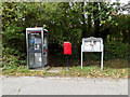 TM1361 : Upper Town Postbox & Telephone Box by Geographer
