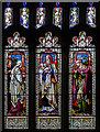 TQ9741 : Stained glass window, St Mary's church, Great Chart by Julian P Guffogg