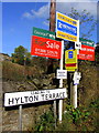 Signs below Hylton Terrace, Rookhope