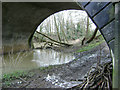 SP3065 : River Avon at the canal aqueduct, southeast Warwick 2014, 5 March by Robin Stott