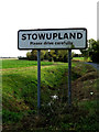 TM0862 : Stowupland Village Name sign on Saxham Street by Geographer