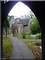 View through the lych gate into St John