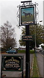 ST9961 : Signs outside the Black Horse pub in Devizes by Jaggery