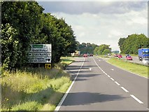 SK9227 : Northbound A1, Exit for Stoke Rochford by David Dixon