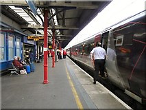 SJ8989 : Stockport Station Platform 2 by Gerald England