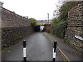 South Parade side of a low railway bridge in Maesteg