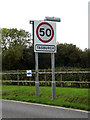 TM2196 : Tasburgh Village Name sign by Geographer