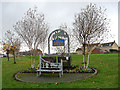 Village sign for Quaking Houses