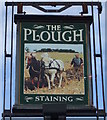 Sign for the Plough, Staining