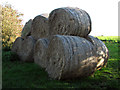 Straw bales beside Weasenham Road