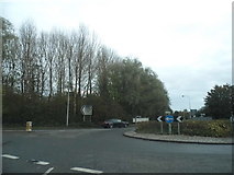 TQ0172 : Roundabout on Wraysbury Road, Hythe End by David Howard