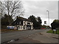 Colnbrook High Street at the junction of Crown Meadow