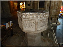 TF0919 : The Abbey Church of Saints  Peter and Paul: Font by Bob Harvey