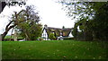 Thatched and half-timbered cottage at Touchill near Chirbury, Shropshire