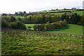 Green fields and river valley above Cilthriew