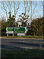 TM1785 : Roadsigns on the A140 Ipswich Road by Geographer