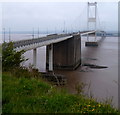 ST5690 : Old Severn Bridge viewed from Aust Cliff by Jaggery