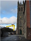 J3574 : The steeple of St Patrick's CoI Parish Church, Inner East Belfast by Eric Jones