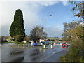 The entrance to Tesco filling station at Holmbush, St Austell