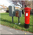 King George VI postbox on a corner in Melksham