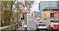 J3473 : "Cycle route ahead" sign, Belfast (November 2014) by Albert Bridge