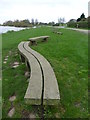 Unusual benches beside the River Trent