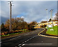 Pontymason Lane NW of a school entrance road, Risca