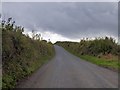 Road south of Spreyton climbing a gentle slope