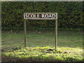 Scole Road sign