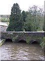 Bridge over a swollen River Seaton, Hessenford