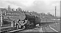 London - Derby - Manchester express entering Chinley, 1960