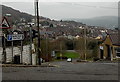 Steep gradient down Factory Lane, Graig, Pontypridd