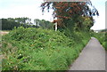 Footpath sign off narrow lane