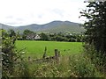 View across the flood plain of the River Bann towards the Hen and Cock mountains