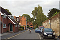 Cyclist on Castle Lane, Warwick