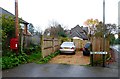 Post box on footpath leaving The Avenue